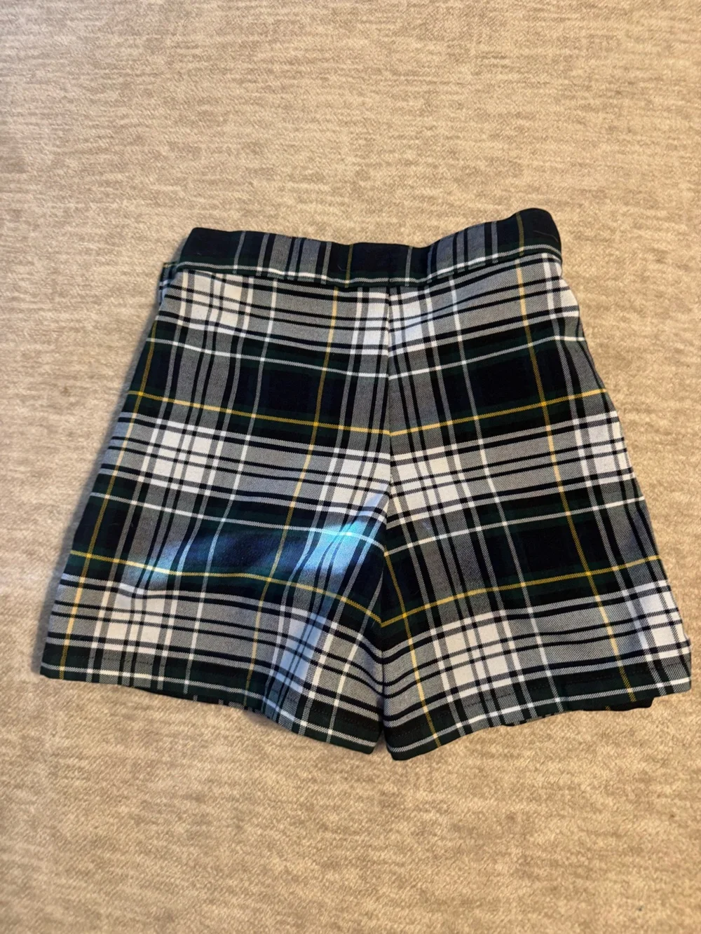 Plaid Skort for Kids - greed plaid